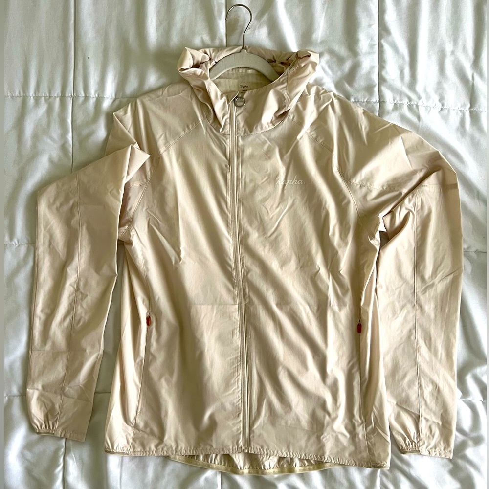 Rapha Mens Cycling Windbreaker, Size Small, Never been worn, Off-White/Cream